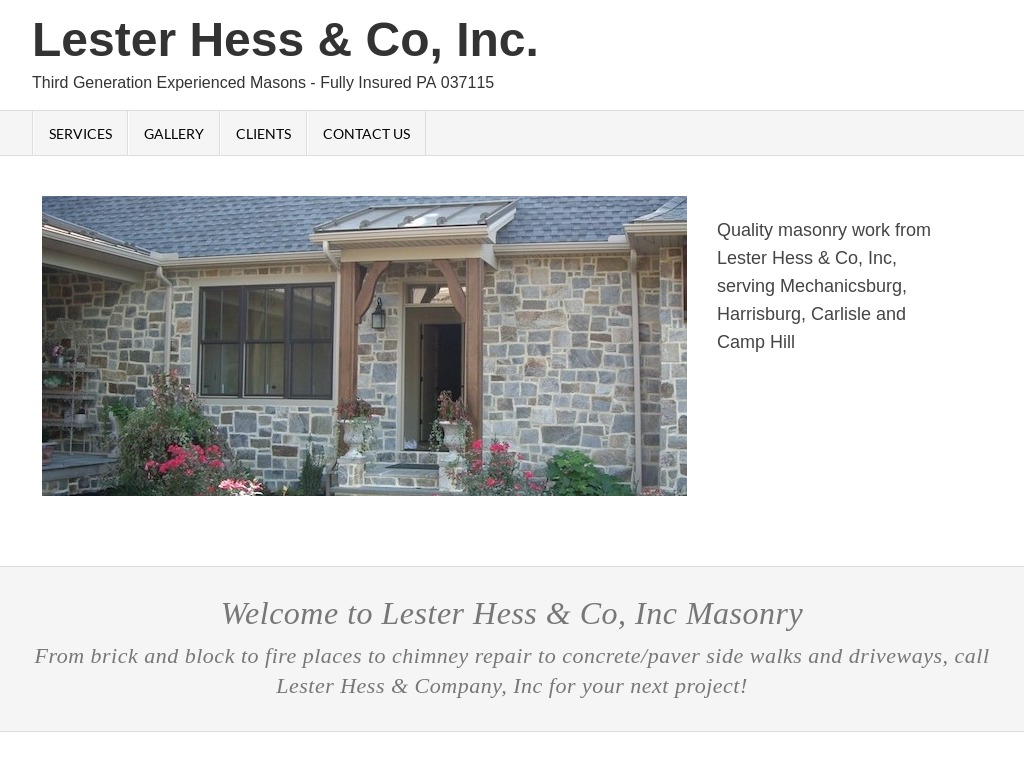 Lester Hess & Co, Inc. website
